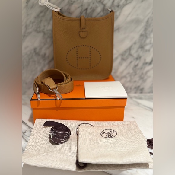 Hermes MiNi Evelyne Leather Crossbody, Shoulder Women's Bag, BNIB - Picture 3 of 13